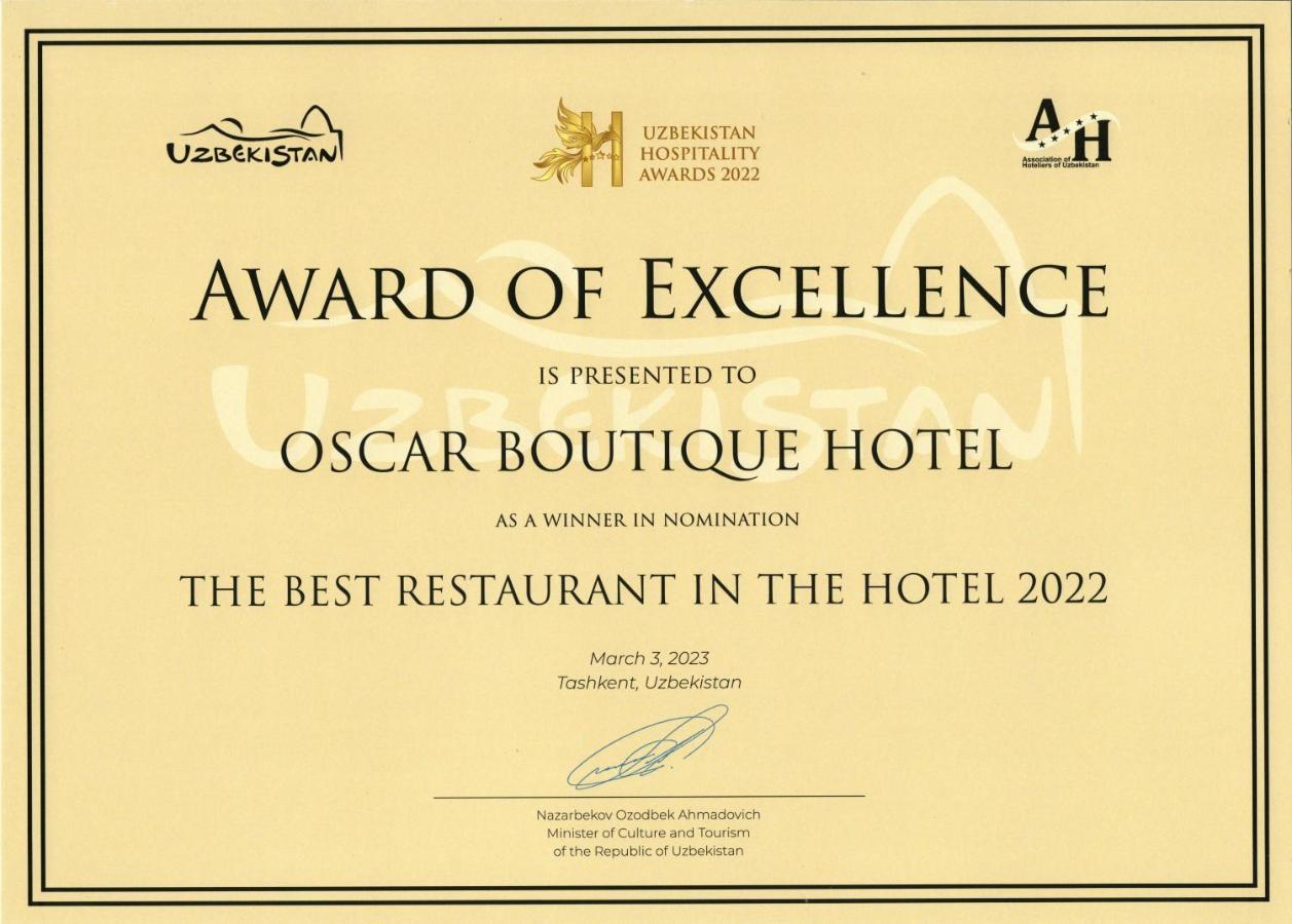 Oscar Boutique Hotel Tashkent Exterior photo
